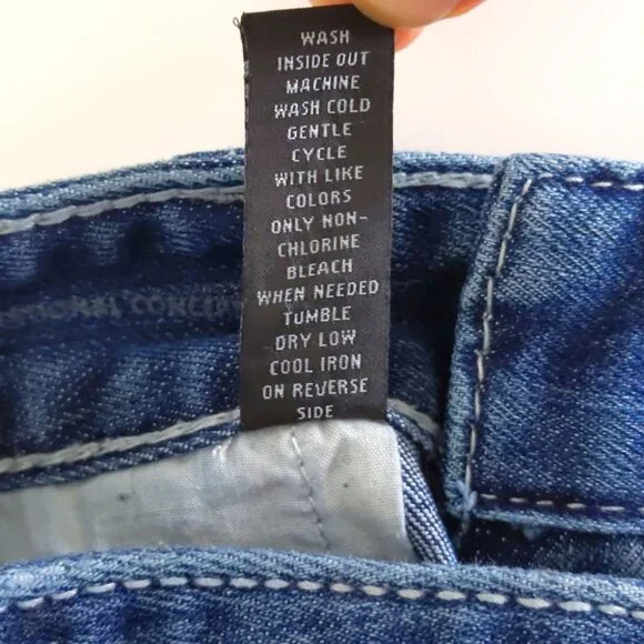 Women's Inc Denim Curvy Fit Blue Cropped Capri Distressed Stretch Jeans Size 2 - Picture 9 of 9